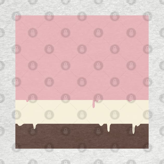 Melted Neopolitan Ice Cream Stripe Pattern by Sunny Saturated